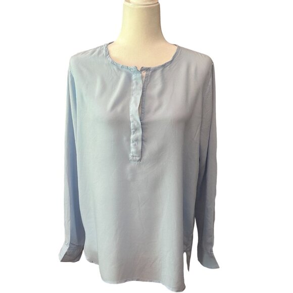 Gap Light Blue Long Sleeve Blouse Size M - Picture 1 of 7
